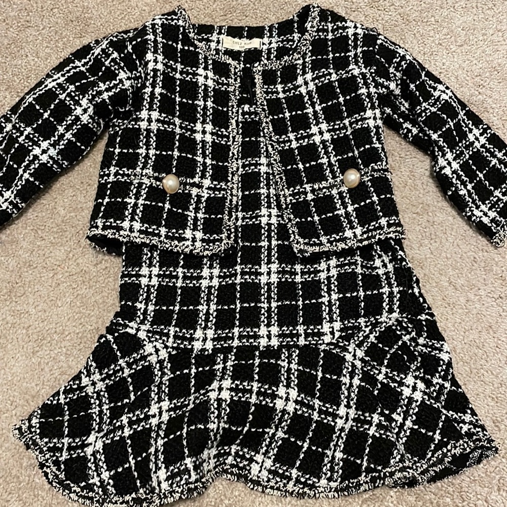 TWEED DRESS AND JACKET SET